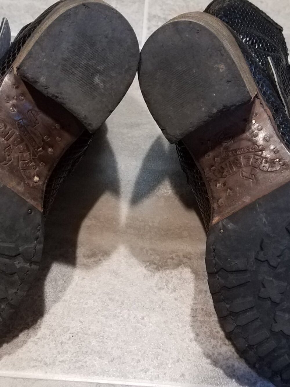 Freebird by Steven Carlito Black Snake Embossed Leather Size 7 - Picture 3 of 16